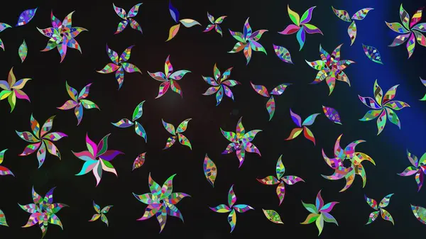 Nakış desenli çiçek deseni. Renkli grunge soyut arkaplanı kologri çiçeklerle süslüyor. İzler, kumaş, duvar kağıtları, tekstil için raster dokusu.