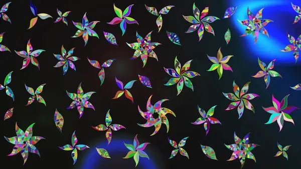 Küçük bir çiçekte eskiz deseni. Hoş bir çiçek geçmişi var. Güzel kumaş deseni. Raster illüstrasyonu.