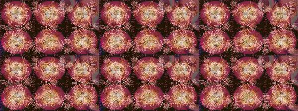 Yüzey için tekrarlanan doku, ambalaj kağıdı, kahverengi, kırmızı ve bej renkleri. Renkli arka planda izole kar taneleri. Raster illüstrasyonu. Kış kar tanesi, raster arkaplan.