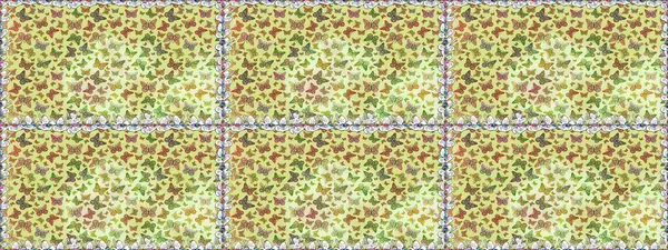 Tarafsız renklerde çizim. Tekstil, kumaş, baskı ve davetiye geçmişi. Raster. Kelebeklerle kusursuz desen.