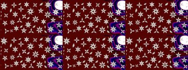 Parlak çiçekli kolaj çiçeği kırmızısı. Çiçekli zambakların eskiz geçmişi. Çiçek tasarımı için inanılmaz kolaj cennet tarzı..