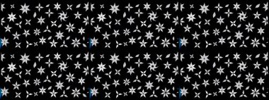 Raster güzel bir çiçek deseni çizmiş. Bahar mevsimi. Tatil havası. Nazik romantik baskı. Siyah renkte çiçekler.