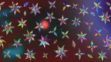 Çiçek arkaplanlı soyut zarafet eskiz deseni. Raster Güzel kumaş deseni.