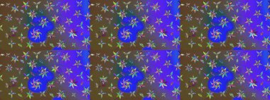 Raster suluboya çiçek deseni, narin çiçekler, menekşe çiçekleri, tebrik kartı şablonu. Raster Güzel kumaş deseni.