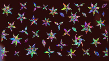 Raster. Zarif, parlak ve eskiz kahverengi çiçek desenli tasarım. Sabıka baskıları, bebek kıyafetleri, duvar kâğıtları, paket kutuları vb..