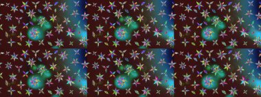 Elle boyanmış suluboya resim çizimleri, çiçekler ve bitkiler. Kahverengi renkte çiçekler.