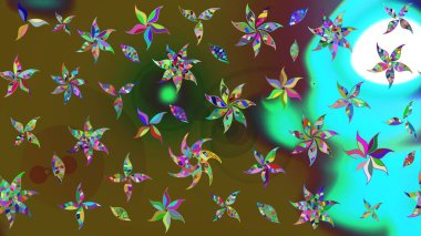 Bahar mevsimi. Raster güzel bir çiçek deseni çizmiş. Nazik romantik baskı. Tatil havası..