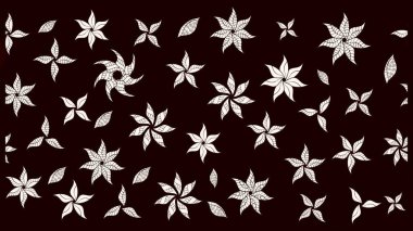 Siyah renkli çiçekler. Renkli Bahar Teması eskiz kalıbı. Düz Çiçek Elementleri Tasarımı. Çiçek desenli eskiz, yaz çiçekleri..