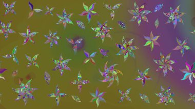 Botanik çizim kalıbı. Suluboya etkisi. Organik elementler. Raster deseni.