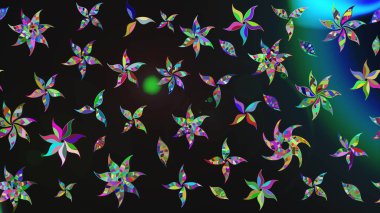 Parlak renkli çiçekleri ve gri renkli yaprakları olan harika bir çiçek deseni. Modern çiçek arkaplanı. Halk tarzı. Moda baskıları için zarif bir şablon.