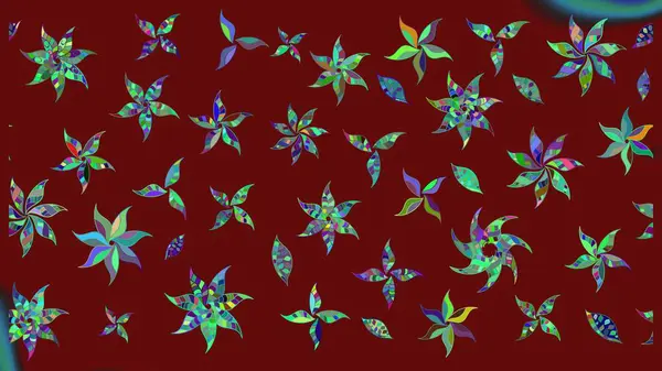 Nakış desenli çiçek deseni. Parmak izi, kumaş, duvar kâğıdı, tekstil için raster dokusu. Renkli grunge renkli çiçeklerle soyut arkaplanı zenginleştir.