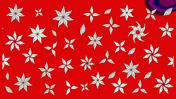 Çiçekli yaz çiçekleri. Robot resim. Moda baskıları için zarif bir şablon. Küçük renkli çiçekler. Küçük çiçekte güzel bir desen. Motley illüstrasyonu.