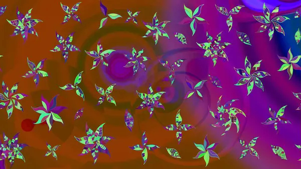 Organik motif arka planı. Ultraviyole kumaş deseni. Raster illüstrasyonu. Çizim deseni.