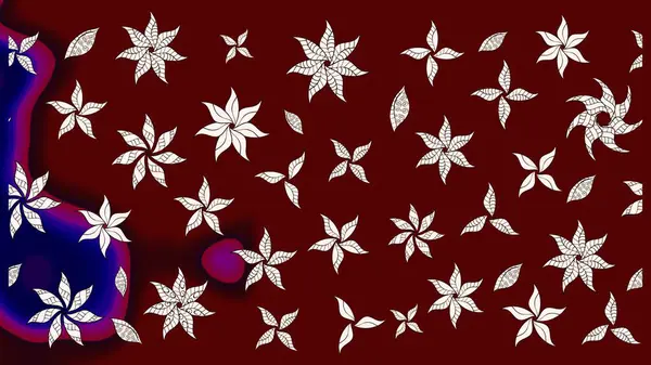 Vadinin çiçekleri kırmızı renklerde. Suluboya, elle çizilmiş. Eskiz arkaplan modeli. Raster - stok.