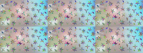 Eskiz arkaplan modeli. Gri yapraklı yabani çiçekler. Suluboya, elle çizilmiş. Raster illüstrasyonu.