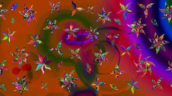 Raster - stok. Eskiz arkaplan modeli. Vadinin çiçekleri kahverengi renklerde. Suluboya, elle çizilmiş.