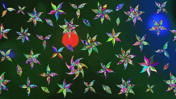 Yumuşak, mavi renkte yaz çiçekleri. Çiçekli karalama şeklinde Raster çiçek deseni. Raster illüstrasyonu.