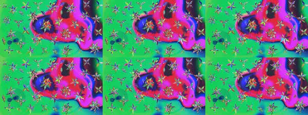 Raster. Zarif, parlak ve yeşil çiçek desenli bir taslak. Sabıka baskıları, bebek kıyafetleri, duvar kâğıtları, paket kutuları vb..