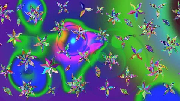 Eskiz geçmişi. Eski usul. Raster. Tomurcukları çiçek olan sevimli bir çiçek deseni. Raster illüstrasyonu. Kumaş, tekstil ve duvar kağıdı baskısı için..