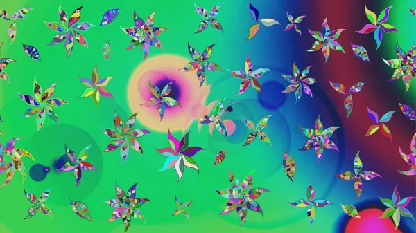 Yumuşak, yeşil renkli bahar çiçekleri. Çiçekli yumuşak bir eskiz şekli. Raster çiçekleri klasik tarzda çizilmiş. Raster illüstrasyonu.