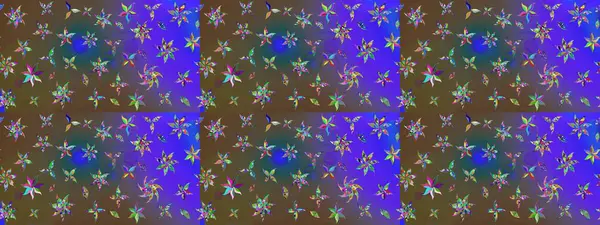 Kahverengi renkte çiçekli çiçek deseni. Suluboya tarzında kahverengi renkte çiçekler.