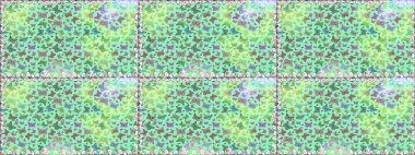 Raster illüstrasyonu. Suluboya stilinde uçan kelebeklerin kusursuz deseni. Doğadaki güzellik. Mavi ve yeşil renkler üzerine illüstrasyon. Kumaş, Tekstil, Yazdırma ve Davetiye için arkaplan.