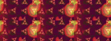 Düz Çiçek Elementleri Tasarımı. Mor, kırmızı ve kahverengi renkte zarif çiçekli suluboya. Raster illüstrasyonu. Renkli Bahar Teması çizim şablonu.