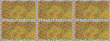 Web sayfası geçmişleri, duvar kağıtları, tekstil ve yüzey dokuları için mükemmel. Kusursuz desen. Sarı ve kahverengi arka planda suluboya kelebekler. Raster illüstrasyonu. Raster..