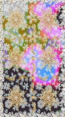 Kusursuz çiçek deseni. Kusursuz raster arka plan. Duvar kâğıdı barok, İspanyol kumaşı. Gri renklerde grafiksel, modern, pürüzsüz desen.