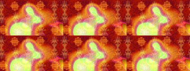 Kırmızı, turuncu ve sarı renkte çiçekler. Yumuşak, bahar çiçekli arka plan. Raster çiçek desenli ve çiçekli..