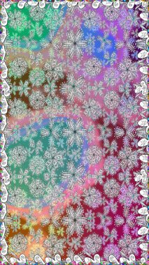 Çiçek desenli raster, nötr çizgi grafik desenli soyut raster arkaplan. Modern stil dokusu.