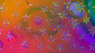 Eski usul. Kumaş, tekstil, duvar kağıdı baskısı için. Raster. Tomurcukları çiçek olan sevimli bir çiçek deseni. Eskiz geçmişi. Raster illüstrasyonu.