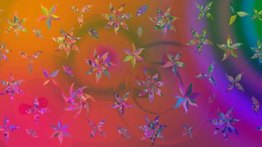 Kahverengi renkli çiçekler. Küçük çiçekte sevimli çiçek deseni var..