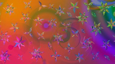 Raster suluboya çiçek deseni, narin çiçekler, kahverengi çiçekler, tebrik kartı şablonu. Raster Güzel kumaş deseni.