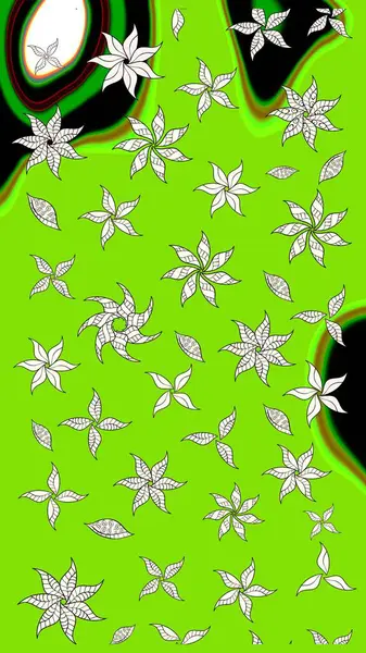 Üzerinde gelincikler ve vadi zambakları olan renkli çiçek desenli nakış deseni. Tekstil tasarımı için yeşil renkli geleneksel halk çiçekleri buketi.