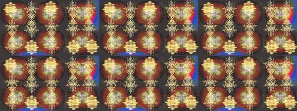 Raster kahverengi, gri ve sarı kar tanelerinden izole edilmiş. Güzel bir kış süsü. Renkli kar taneleri Raster illüstrasyonu.