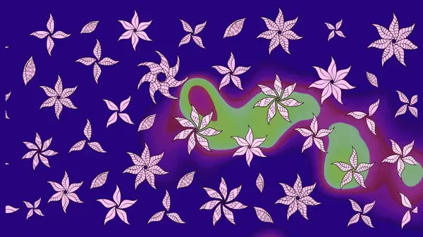 Raster deseni. Küçük çiçekteki sevimli çiçek deseni. Soyut çiçek çizim kalıbı arka planı. Raster illüstrasyonu. Mavi renklerde.