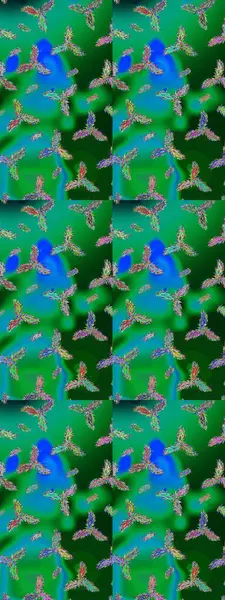 Kar Tanesi Mozaik ikonu. Düz dizayn. Yeşil, mavi ve nötr siluet kar tanesi işareti. Raster illüstrasyonu. Sembol kışı, donmuş, Noel, yeni yıl tatili. Grafiksel element dekorasyonu.