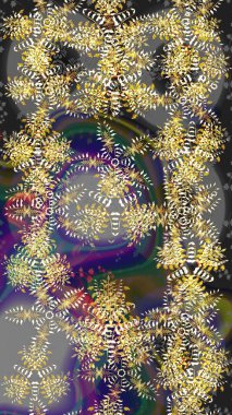 Renkli elementlerle Raster ilginç desen.