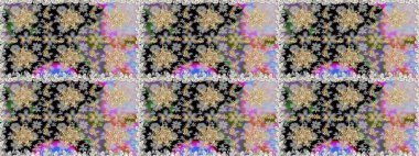 Gri renklerde, altın elementlerle kusursuz desen. Hassas altın deseni açın. Raster. Parlak dantel, stilize çiçekler, şal desenli. Kusursuz altın desenli bukleler. Doğu tarzı arabesk.