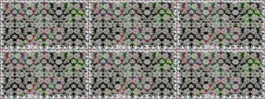 Çiçekli karalama şeklinde Raster çiçek deseni. Yumuşak, bahar çiçekli arka plan. Gri renkli çiçekler.