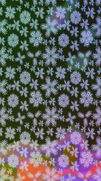 Raster illüstrasyonundaki çiçek desenli çizim. Gri renkli çiçekler.