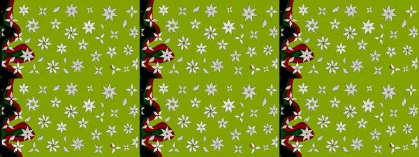 Yeşil renkte güzel çiçekler, suluboya desenli, duvar kağıdı, kart ya da kumaş için fayanslı eskizler. Raster..