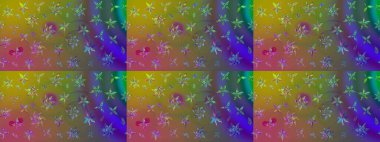 Yeşil renkler üzerine çiçek desenli çizimler, el yapımı papatyalar, papatyalar. Tekrarlayan çiçek arkaplanı, zarif yeşil çiçek duvar kağıdı.