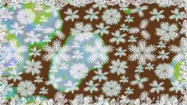 Küçük çiçekli basit, dikişsiz desen. Raster illüstrasyonu. Moda baskısı, albüm, ambalaj kağıdı ve duvar kağıdı için zarif dekoratif süslemeler. Kahverengi renkte şirin çiçekler..