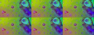 -yeşil çiçekler. Doğa. Küçük çiçekte güzel bir desen var. Çiçek arkaplan. Raster deseni. Çiçek kompozisyonu. Çiçek kolajı.