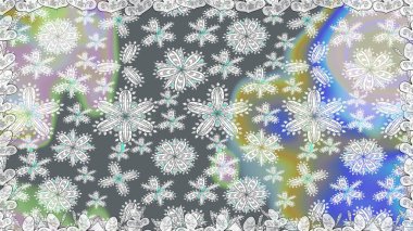 Düz Çiçek Elementleri Tasarımı. Renkli Bahar Temalı Kusursuz Arkaplan. Gri renkli çiçekler. Raster illüstrasyonunda kusursuz çiçek deseni.