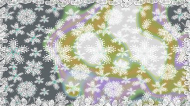 Çiçek ve yapraklı çiçek deseni. Raster illüstrasyonu. Küçük çiçekli şirin desen.