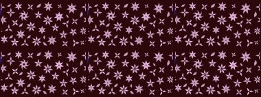 Düz Çiçek Elementleri Tasarımı. Renkli Bahar Teması eskiz kalıbı. Parlak arkaplan eskiz desenli çiçekli fantezi tasarımı.