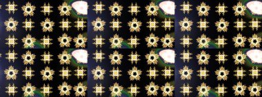 Soyut kar taneleri arkaplanda izole edilmiş düz dizayn. Raster illüstrasyonu. Kar taneleri deseni. Raster kar taneleri arka planda. Kar tanesi renkli desen.